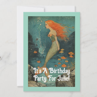 Mermaid Birthday Party Invitation