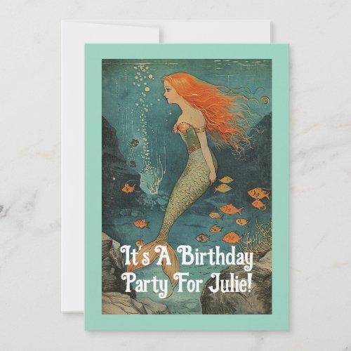 Mermaid Birthday Party Invitation