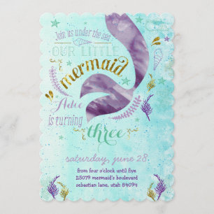 Mermaid Birthday Party Invitation