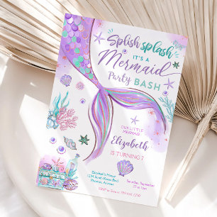 Mermaid Birthday Party Invitation