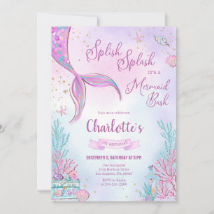 Mermaid Birthday Party Invitation