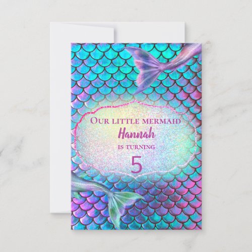 mermaid Birthday Party Invitation