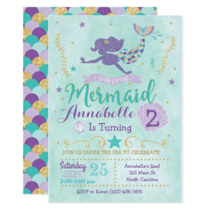 Mermaid Invitation Templates Free Greetings Island