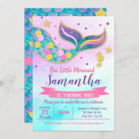 Mermaid Birthday Party Invitations