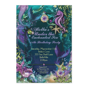 Mermaid Birthday Party Invitations
