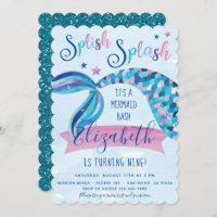 Mermaid Birthday Party Invites