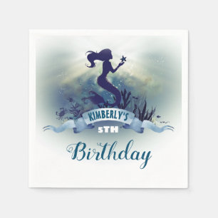 Mermaid Birthday Party Napkins