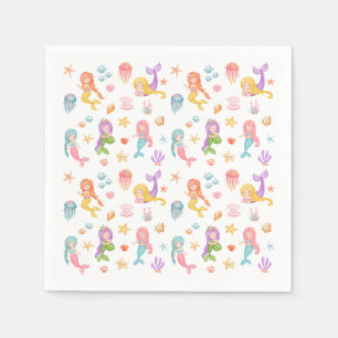 Mermaid Birthday Party Napkins