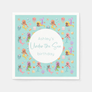 Mermaid Birthday Party Napkins