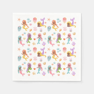 Mermaid Birthday Party Napkins