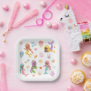 Mermaid Birthday Party Paper Plates