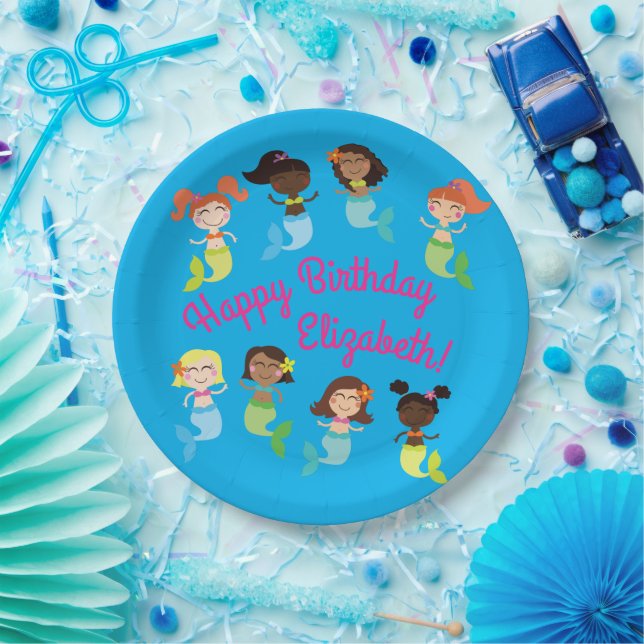 Mermaid Birthday Party Paper Plates (Party)