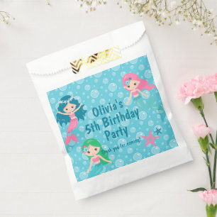 Mermaid Birthday Party Personalized Favor Bag