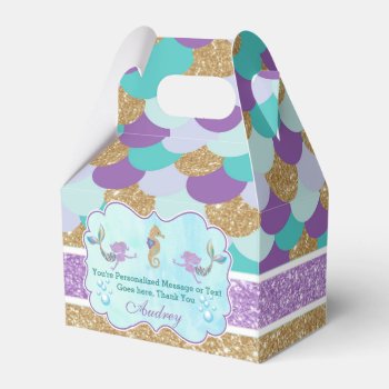 Mermaid Birthday Party Personalized Favor Box by TiffsSweetDesigns at Zazzle