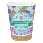 Mermaid Birthday Party Personalized Paper Cup