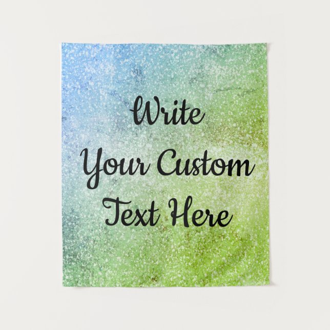 Mermaid Birthday Party Photo Booth Backdrop Green (Front)