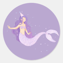 Mermaid Birthday Party Sticker | Under the Sea Bir