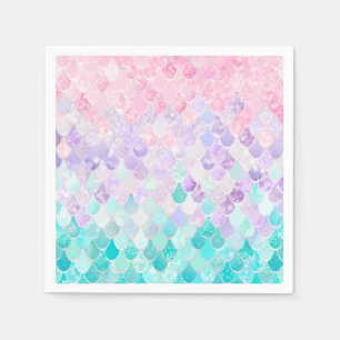 Mermaid Birthday Party Supplies, Paper Napkins