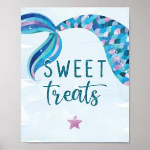 Mermaid Birthday Party Sweet Treats Sign