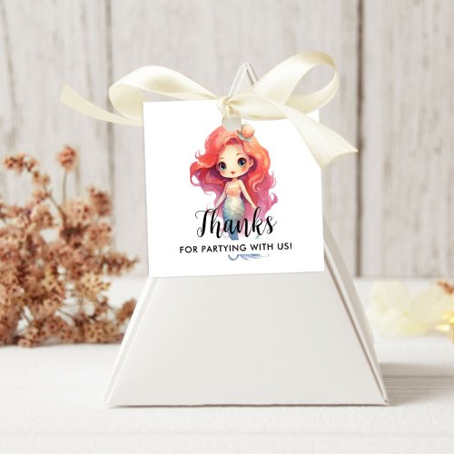 Mermaid Birthday Party Thank You Favor Tags