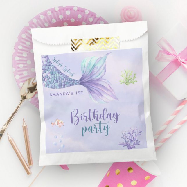 Mermaid Birthday Party Under The Sea Mermaid Favor Bag (Creator Uploaded)