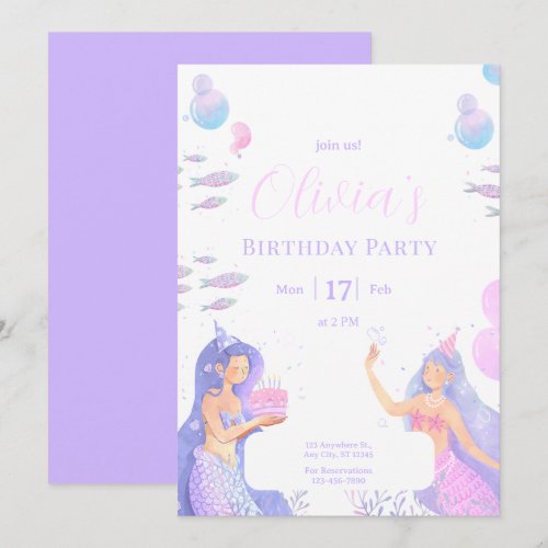 Mermaid Birthday Party, Under the Sea Mermaid