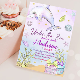 Mermaid Birthday Party Under The Sea Party Invitation