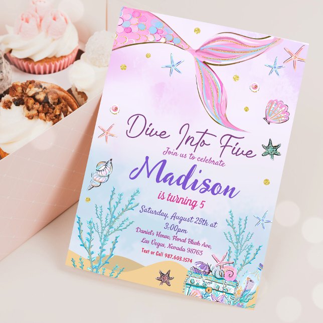 Mermaid Birthday Party Under The Sea Party  Invitation (Creator Uploaded)