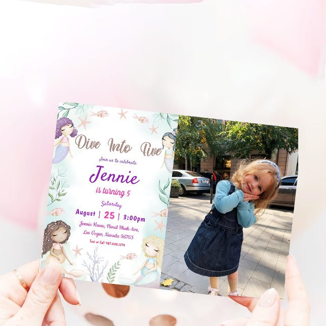 Mermaid Birthday Party Under The Sea Party  Invitation (Creator Uploaded)