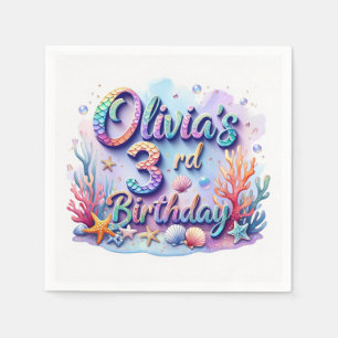 Mermaid Birthday Party – Under the Sea Party Napk Napkins