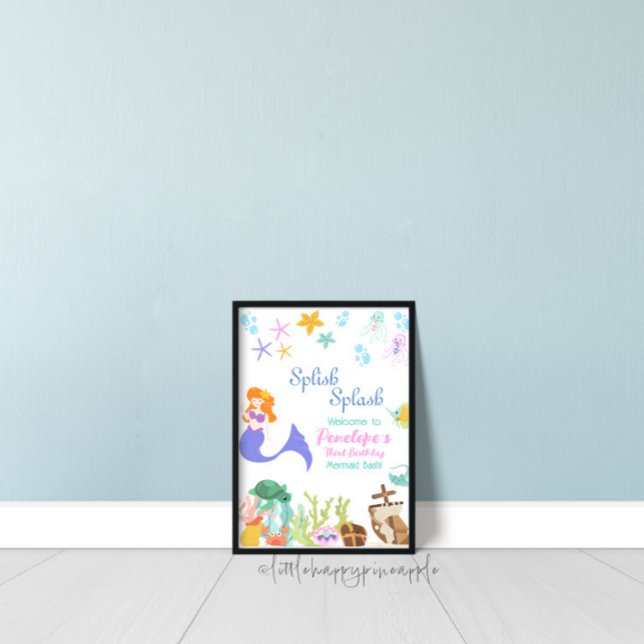 Mermaid Birthday Party Welcome Sign (Creator Uploaded)