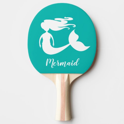 Mermaid Birthday table tennis ping pong paddle