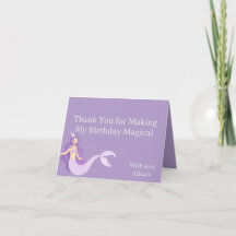 Mermaid Birthday Thank You Card | Under the Sea Pa
