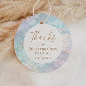 Mermaid Birthday Thanks for Shellebrating Favor Tags