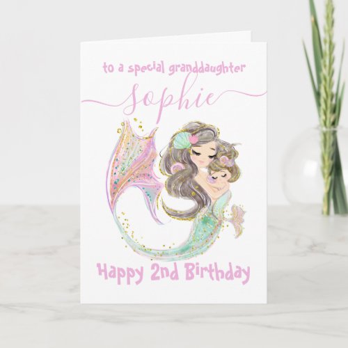 Mermaid Birthday Under The Sea  Card