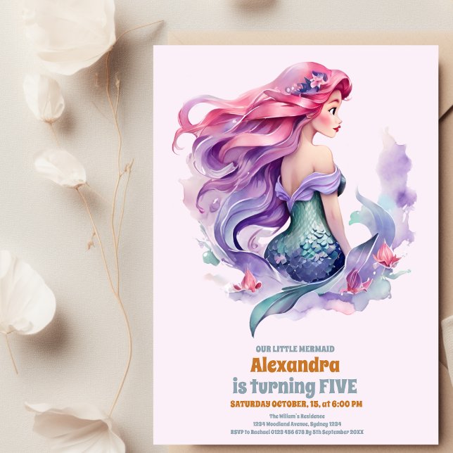 Mermaid Birthday Under The Sea Party Invitation (Creator Uploaded)