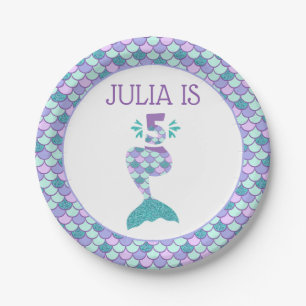 Mermaid Birthday Under The Sea Party Paper Plates