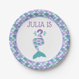 Mermaid Birthday Under The Sea Party Paper Plates