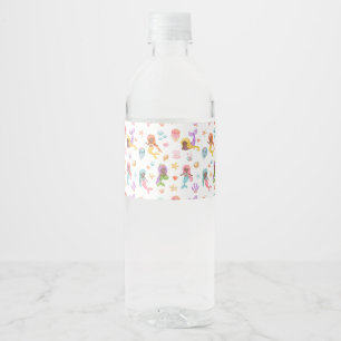 Mermaid Birthday Water Bottle Label