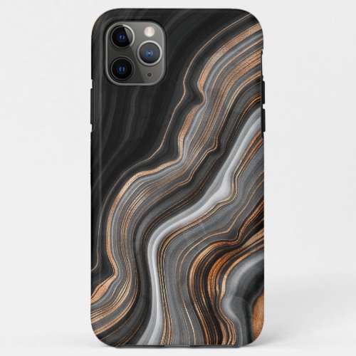 Mermaid Black Gold Trend Elegant Marble Agate iPhone 11 Pro Max Case