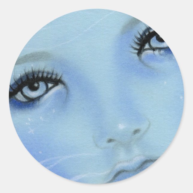 Mermaid Blue Eyes Sticker (Front)