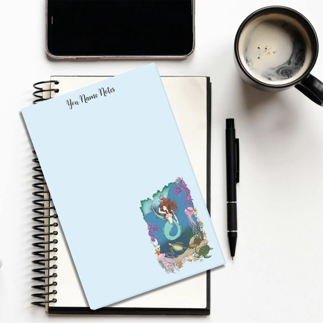 Mermaid Blue Fantasy Friends  Post-it Notes (Creator Uploaded)