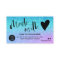 Mermaid blue glitter thank you made with love
