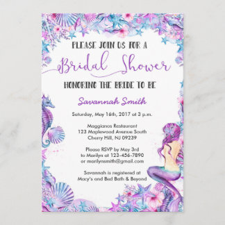 Mermaid Bridal Shower Invitation