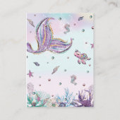 Mermaid Bring a Book Card Books for Baby Shower (Back)