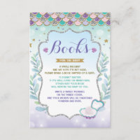 Mermaid Bring a Book Card Under the Sea Baby Girl