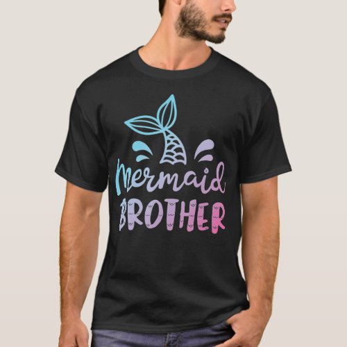 Mermaid Brother Merman Family Matching Birthday  T_Shirt