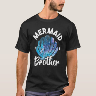 Mermaid Brother Seashell Family Mermaid Squad Birt T-Shirt