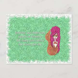 Mermaid Bubbles Postcard