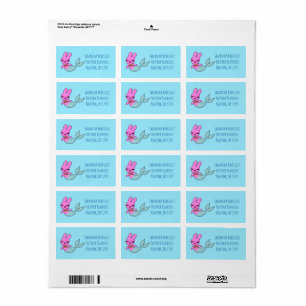 Mermaid Bunny Address Labels